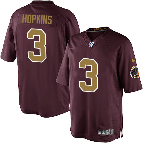 Men's Limited Dustin Hopkins Nike Jersey Burgundy Red Alternate - #3 80th Anniversary NFL Washington Redskins